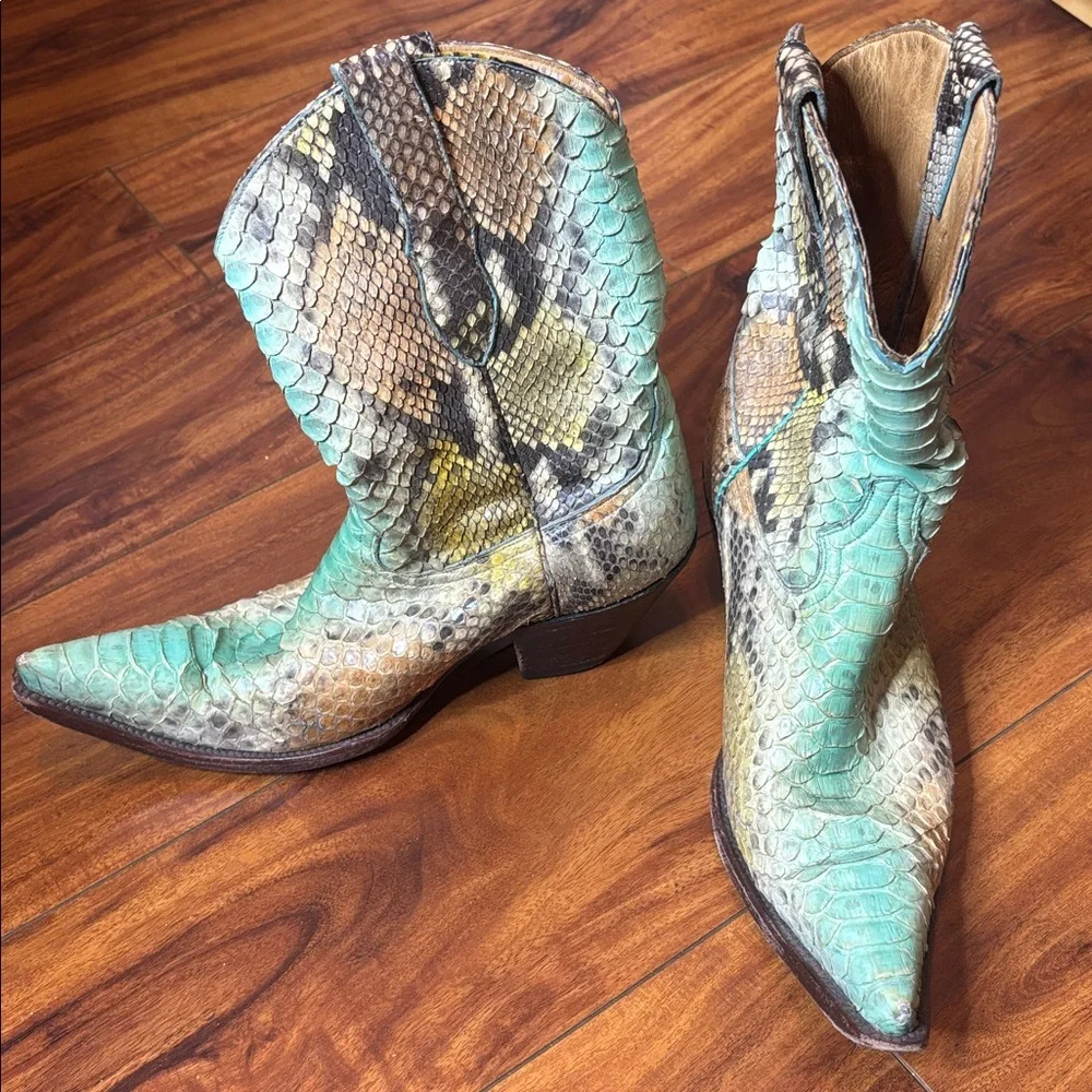 Old Gringo for BOOT STAR Hand Dyed Python Cowboy Boots! - Picture 2 of 12